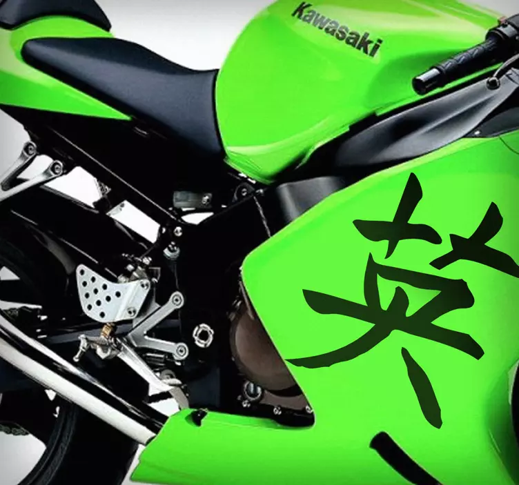 Naklejka na motocykl Chińska Litera Męstwo - TenStickers