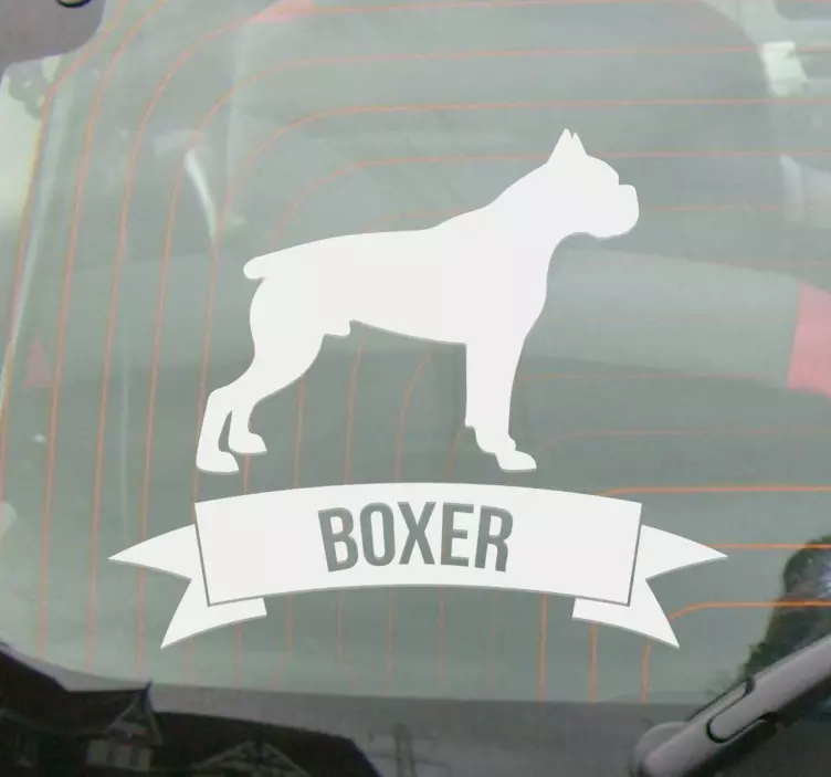 pies boxer naklejka - TenStickers