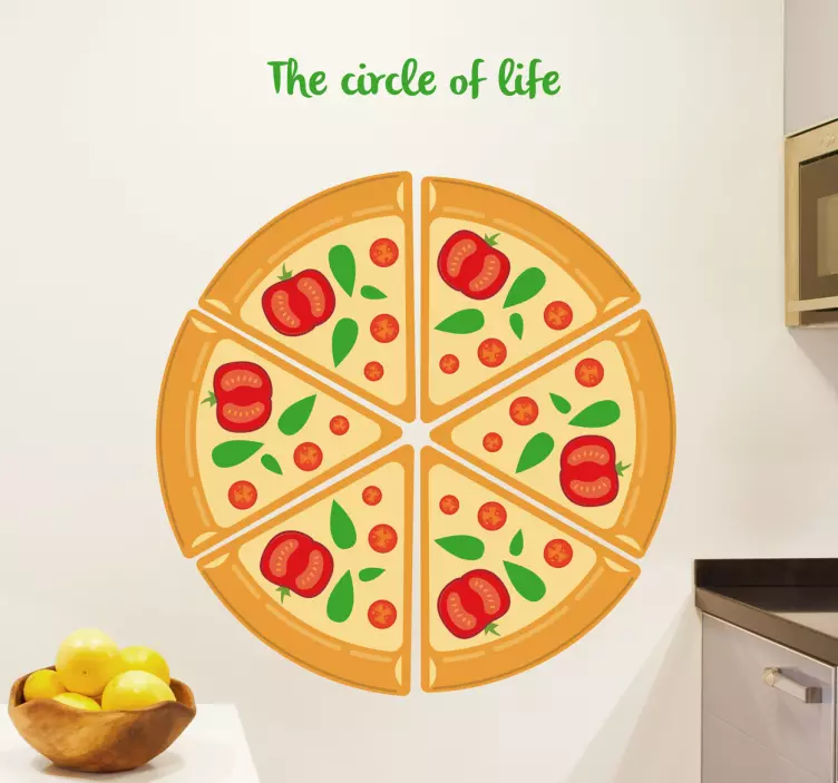 Pizza circle of Life - TenStickers