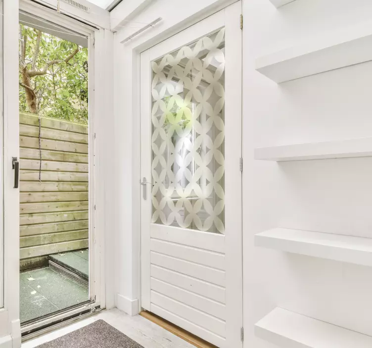 Półprzezroczysta naklejka w geometryczny wzór - TenStickers