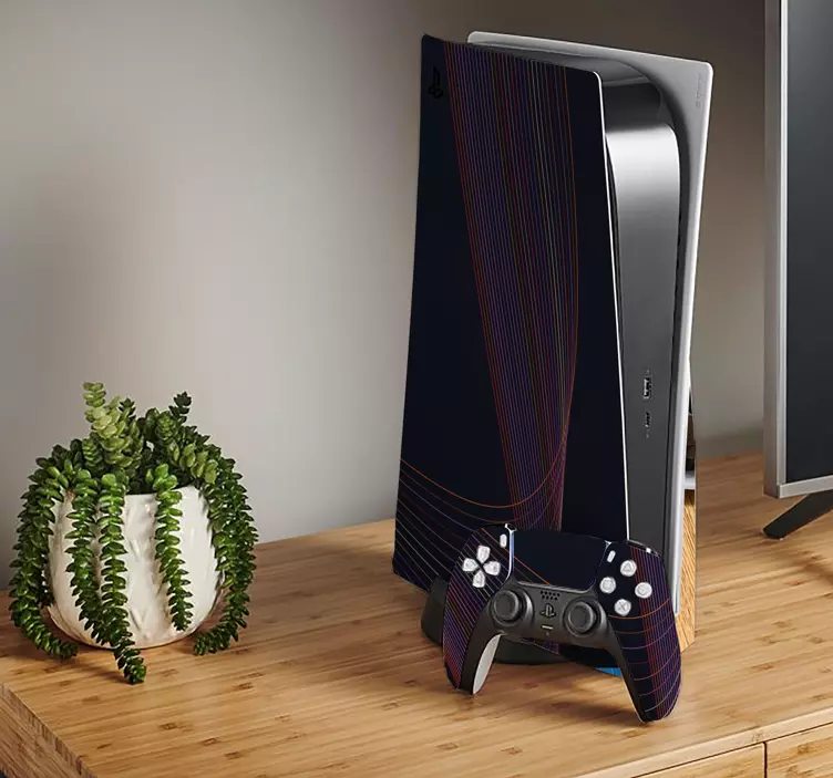 naklejki ps5 Fala geometryczna - TenStickers