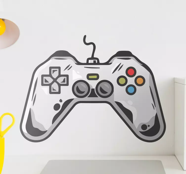 Naklejka na playstation Ikona gamepad gry wideo - TenStickers