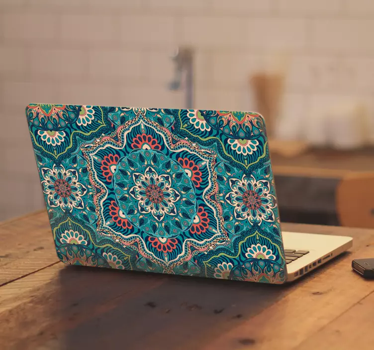 Naklejka na laptopa niebieska mandala - TenStickers