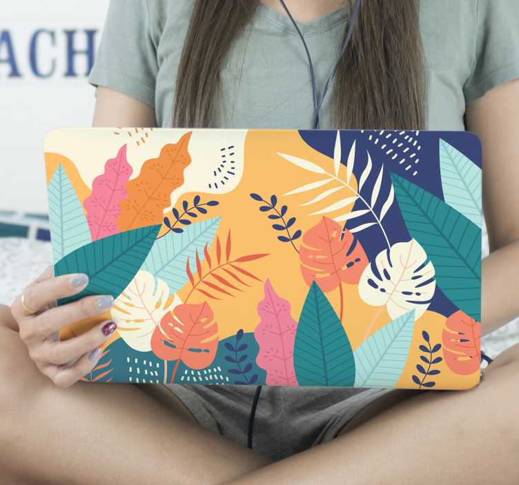 Naklejka na laptopa Roślinność tropików - TenStickers