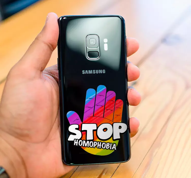 Naklejka na telefon Samsung stop homofobii - TenStickers