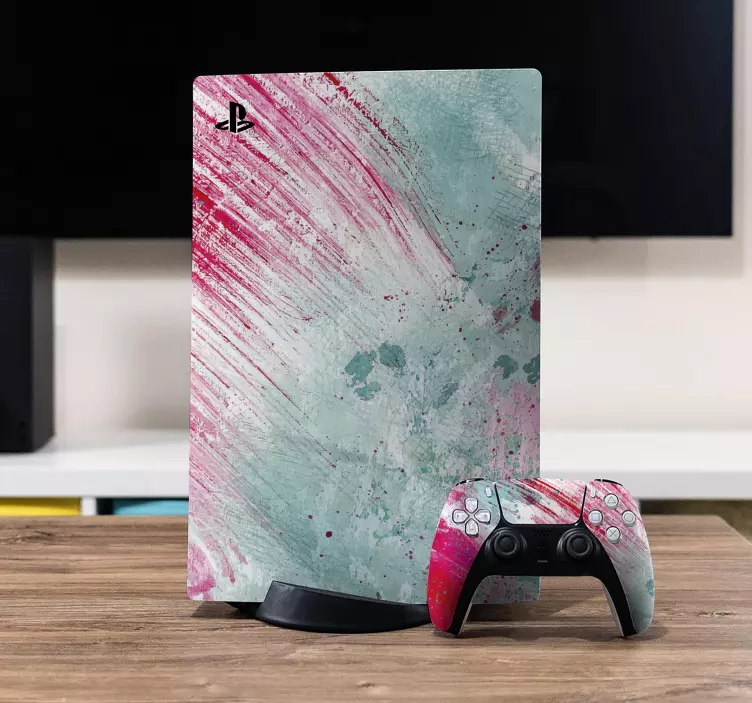 Naklejka na ps5 Abstrakcyjny wzór akwarela - TenStickers