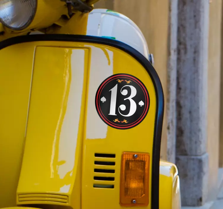 Spersonalizowana naklejka z numerem pojazdu - TenStickers