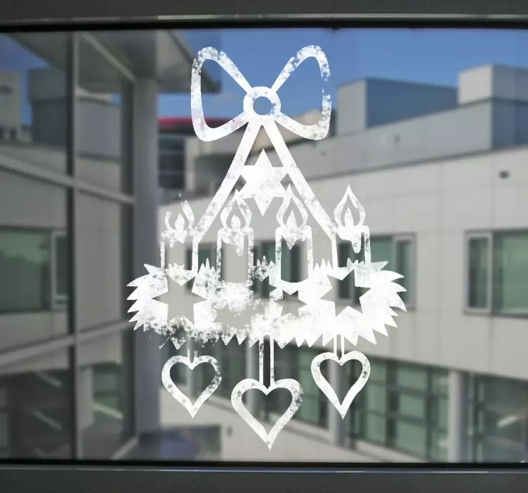 Szablon świąteczny adwentowy wieniec - TenStickers