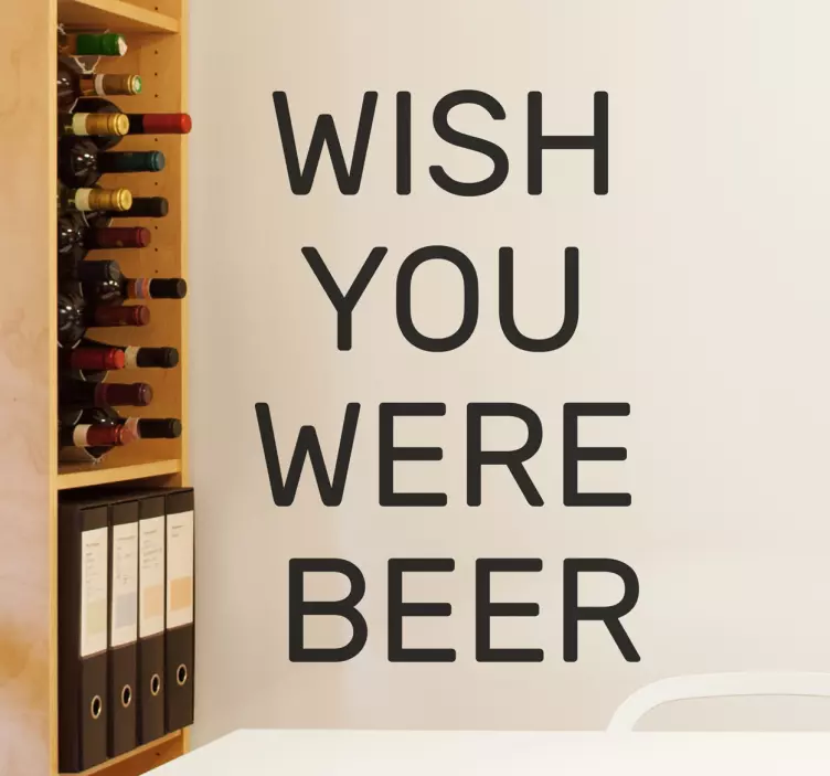 Naklejka ścienna Wish u were beer - TenStickers