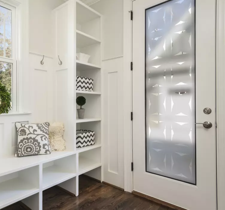 Wzór na półprzezroczystą naklejkę na drzwi - TenStickers