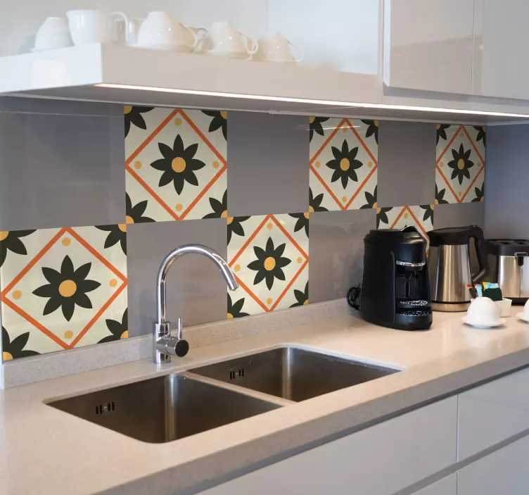 Zestaw naklejek do kuchni wzór flamenco - TenStickers