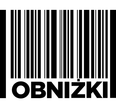Naklejka kod kreskowy obniżki - TenStickers