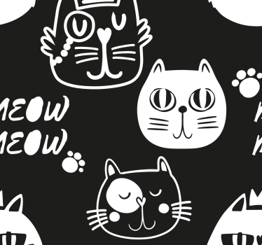 Naklejka na szybę głowa kotów - TenStickers