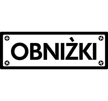 Dekoracja obniżki - TenStickers
