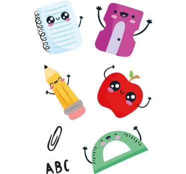 Naklejka dekoracyjna edukacja zestaw z powrotem do szkoły - TenStickers
