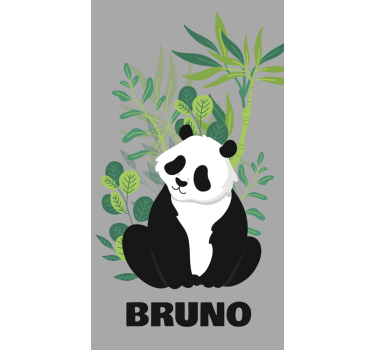 Naklejka na szybę spersonalizowana panda - TenStickers