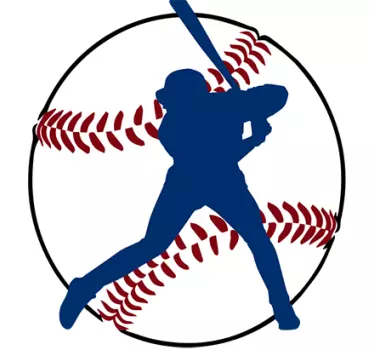 Naklejka na ścianę sport zawodnik baseballowy w akcji - TenStickers