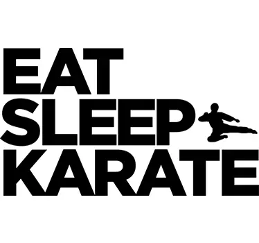 Naklejka Eat Sleep Karate - TenStickers