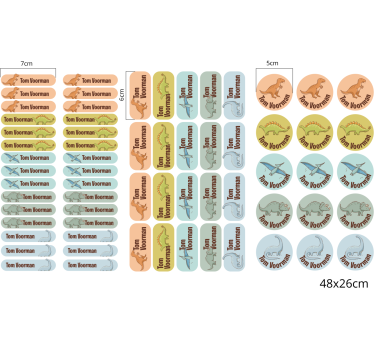 Naklejka personalizowana projekty szkół dinozaurów - TenStickers