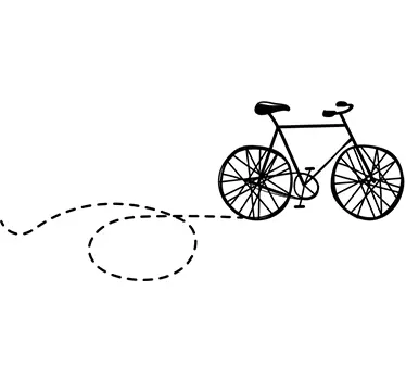 Naklejka na ścianę rower - TenStickers