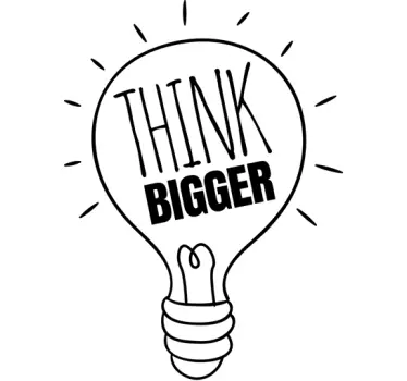 Dekoracja na ścianę Think Bigger - TenStickers