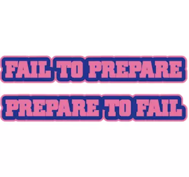 Motywacyjna naklejka na ścianę Fail to prepare - TenStickers