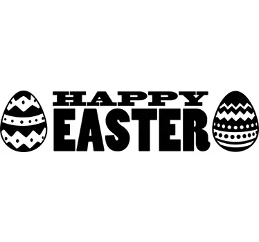 Dekoracja tekst Happy Easter - TenStickers