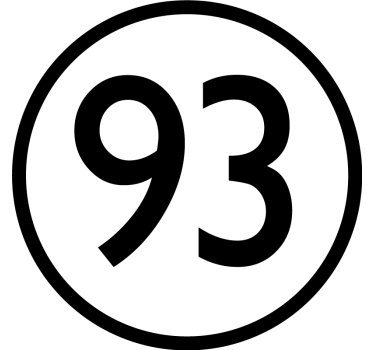 Naklejki na motor zaokrąglona liczba klasyczna - TenStickers