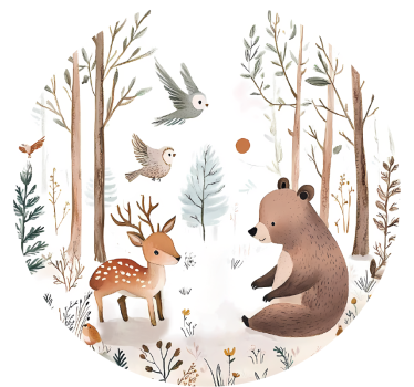 Naklejka na ścianę las kołowy - TenStickers