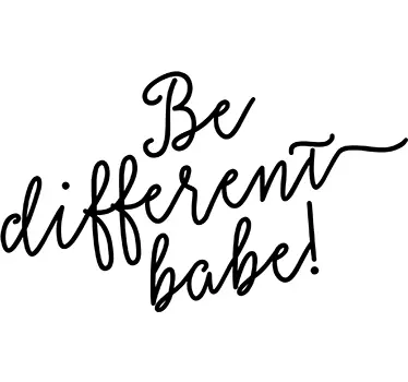 Dekoracja Be different babe - TenStickers