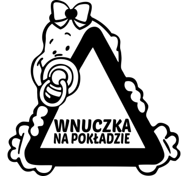 Naklejka na samochód dziecko w aucie wnuczka na pokładzie - TenStickers