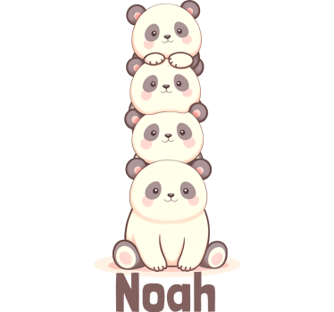 Naklejka na meble małe pandy - TenStickers