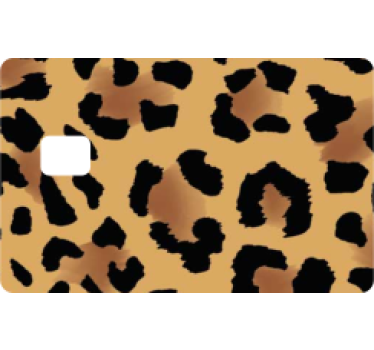 Naklejka na kartę nadruk w panterkę - TenStickers