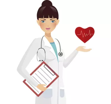 Naklejka ścienna młoda Pani doktor - TenStickers