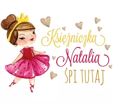 Naklejka na ścianę mała Księżniczka - TenStickers