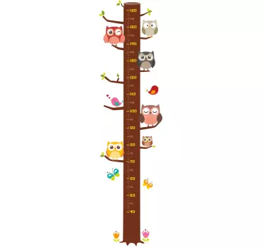 Naklejka dla dzieci - Miarka z sowami - TenStickers