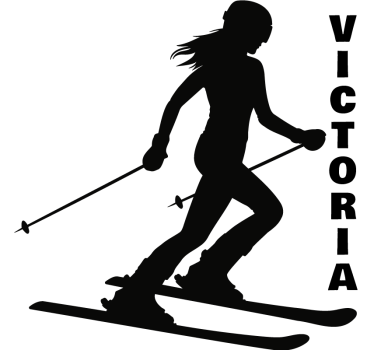 Naklejka na ścianę różne sporty konfigurowalny narciarz - TenStickers