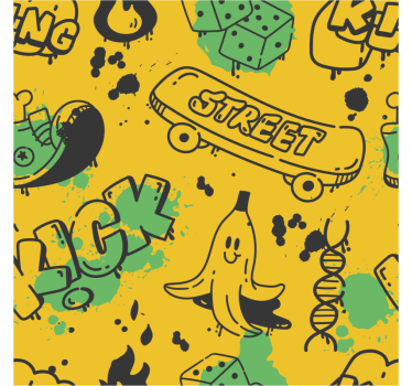 Naklejka na drzwi wzór miejski - TenStickers