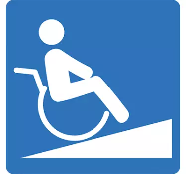Naklejka na samochód symbol osoby niepełnosprawnej - TenStickers