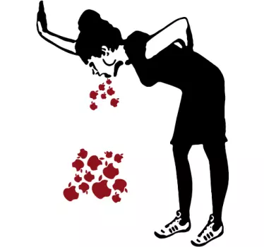 Naklejka na laptopa - Banksy Chora z miłości - TenStickers