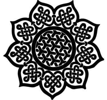 Naklejka na laptopa - Kwiatowa Mandala - TenStickers
