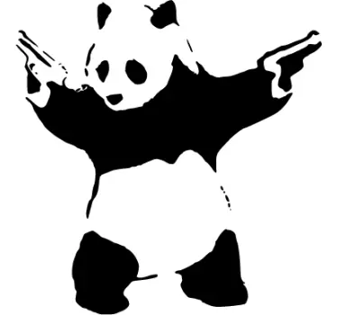 Naklejka na laptopa - Panda Banksy - TenStickers
