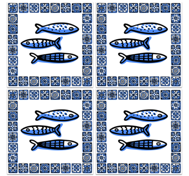 Naklejka na płytki sardynki - TenStickers