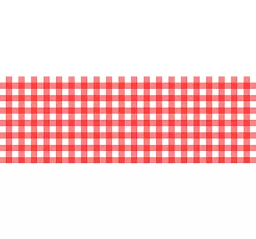 Naklejka w biało czerwoną kratę - TenStickers