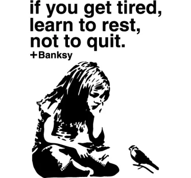 Naklejka na ścianę get tired banksy - TenStickers
