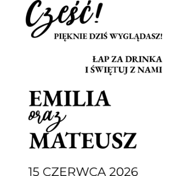 Naklejka na lustro niestandardowe daty ślubu - TenStickers