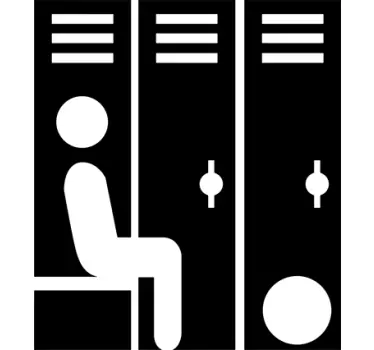Okleina na drzwi znak szatni - TenStickers