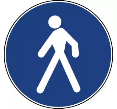 Naklejka ścienna znaki drogowe pieszy - TenStickers
