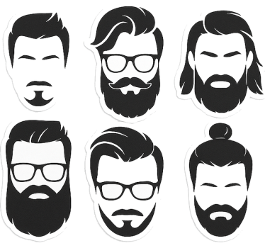 Naklejka na ścianę moda style fryzjerskie - TenStickers
