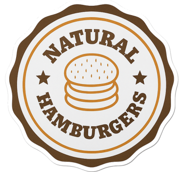 Naklejka na ścianę szef kuchni naturalne hamburgery - TenStickers